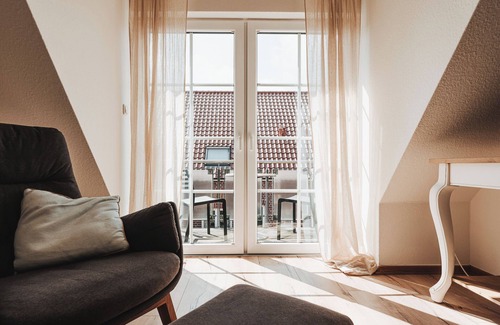 Baltrum Apartamento | Apartamento 'Shenandoah' con balcón propio, jardín compartido y Wi-Fi