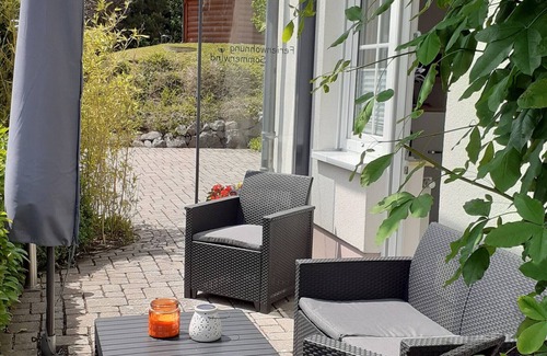 Ortsmitte Apartamento | Apartamento 'Sommerwind Am Finkenbusch' con vistas a la montaña, terraza privada y Wi-Fi