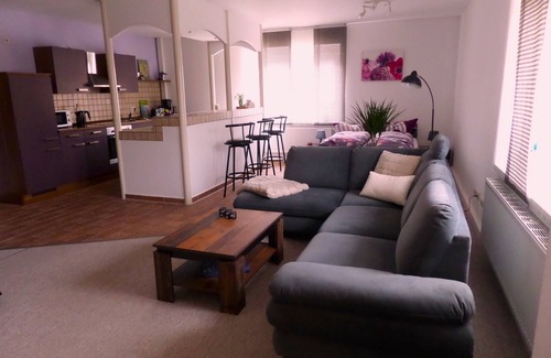 Zahna-Elster Apartamento | Apartamento-Estándar-Baño Privado-Vista al rio-Ferienwohnung 2