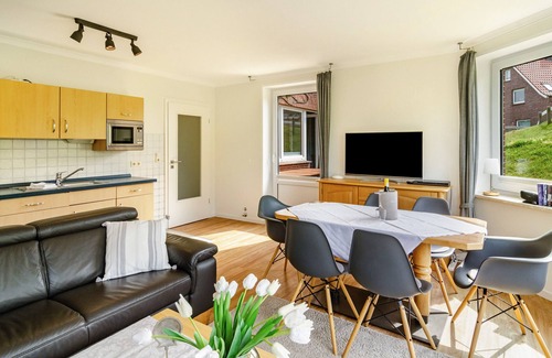 Baltrum Apartamento | Apartamento 'Hus Uiterst-Hörn Steuerbord' con jardín compartido y Wi-Fi