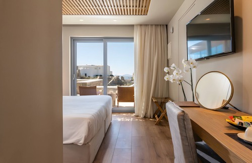 Agios Stefanos Casa | Apartamento 'Suite Sea View' con vistas al mar, Wi-Fi y aire acondicionado
