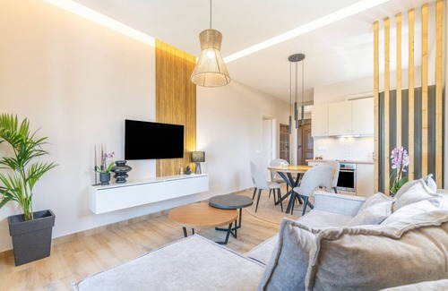 Almiros Beach Apartamento | Apartamento 'Villa Maria 3' con vistas al mar, Wi-Fi y aire acondicionado
