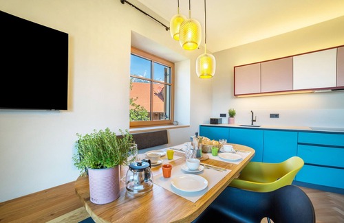 Merano Apartamento | Apartamento 'Villa Rosa Unterschöberlehof - Eliza' con vistas a la montaña