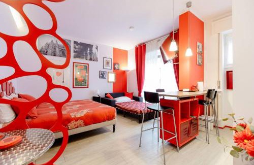 Vigentino Apartamento | Appartamento Rosso a Milano, vicino allo IEO