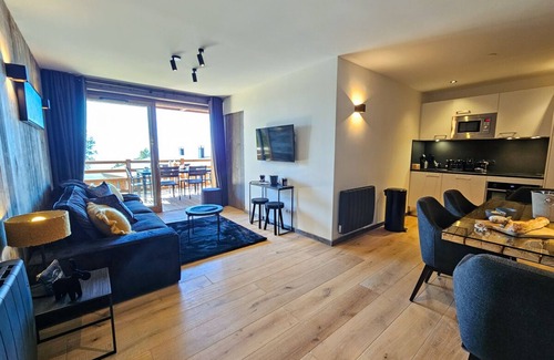 Font-Romeu-Odeillo-Via Apartamento | B-12 T2 Cabine-Apartamento-De Lujo-Habitación con desagüe-Vista a la Montana