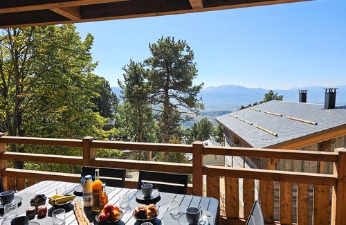 Font-Romeu-Odeillo-Via Apartamento | B-12 T2 Cabine-Apartamento-De Lujo-Habitación con desagüe-Vista a la Montana