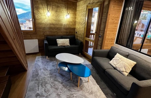 Les Avanchers-Valmorel Apartamento | Appartement Duplex Type Chalet Contemporain, 3 ch 2 Sdb, 6/7pers, Skis aux Pieds