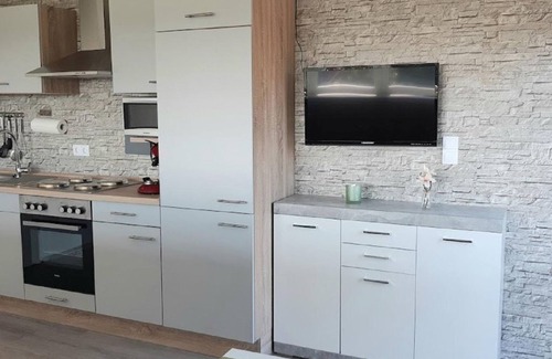 Schweigen-Rechtenbach Apartamento | Appartement/fewo, Dusche, WC, Wohn-/schlafraum Nr2 - Gästehaus am Sonnenberg