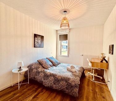 ZAC Andromede Apartamento | Appartement 2 chambres cosy proche aéroport et MEETT au pied du tram