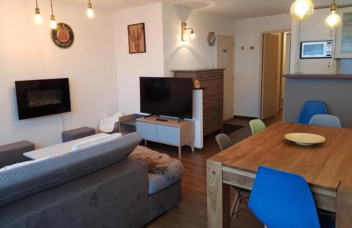 Arc-1600 Apartamento | Appartement 3 pièces cabine 8 pers à Arc 1600, proche pistes et commerces - FR-1-411-588