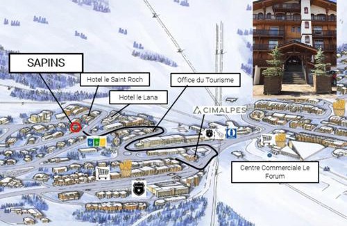 Courchevel Apartamento | Appartement charmant avec sauna et balcons à Courchevel 1850, proche pistes, pour 4 personnes - FR-1-564-94