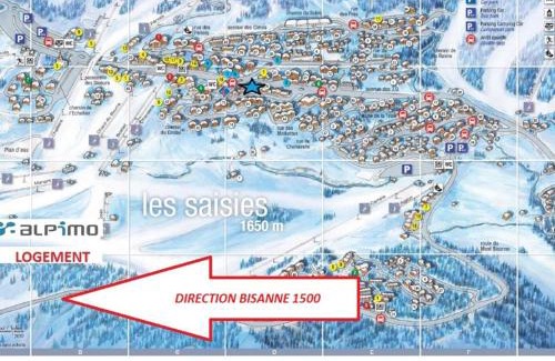 Bisanne 1500 Apartamento | Appartement skis aux pieds, 4 pièces avec mezzanine, balcon, pour 10 pers - Les Saisies - FR-1-594-198