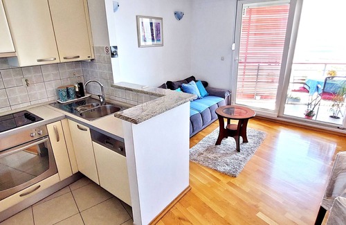 Znjan Apartamento | Aquamarine beach apartment- terraza, junto al mar