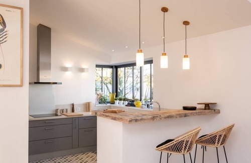 Loix Casa | Architect house mansion with heated pool in quiet Loix