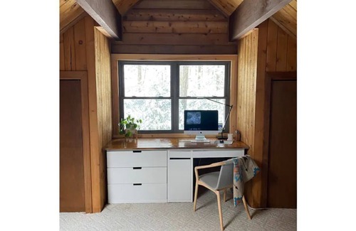 Bantam Cabina | Architect's A-Frame with a Salt Water Hot Tub on a Mountain in Litchfield