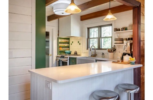 Bantam Cabina | Architect's A-Frame with a Salt Water Hot Tub on a Mountain in Litchfield