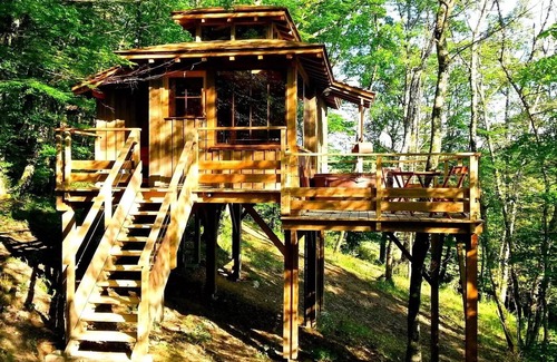 Estipouy Casa | Les Roulottes d'Escapa - Shack encaramado 2 Habitaciones 4 personas
