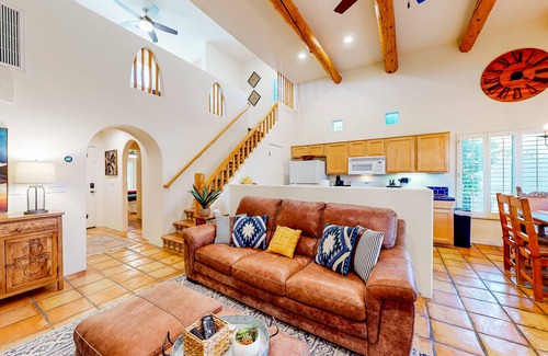 Rancho Villas Casa | Attractive home with private pool, spa, patio, AC, & W/D - near attractions