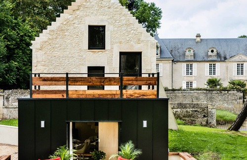 Colomby-Anguerny Cabaña | Au vert l'annexe-Rural-De Lujo-Baño con bañera-Vista al Jardín