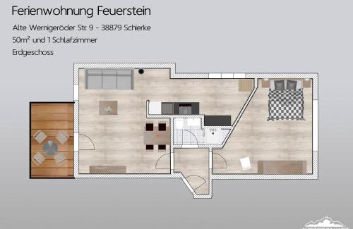Mandelholz Apartamento | Auszeit im Harz Haus 1 Wohnung Feuerstein