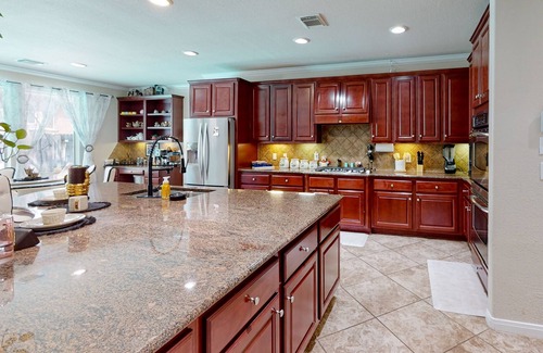 Cypress Casa | Azal House | Luxe house in Cypress with a pool, hot tub, & gourmet kitchen