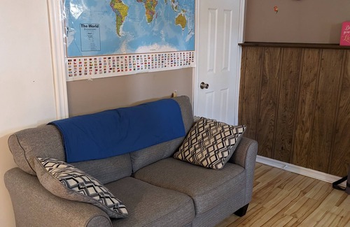 Kitchener Casa | Backyard Oasis with Pool, Hot tub & Fire table. 4 bedrooms, gym, & a yoga area!