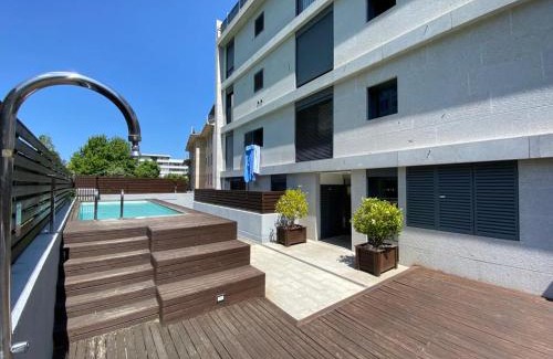 Sabaris Apartamento | Baiona, playa Santa Marta, piscina