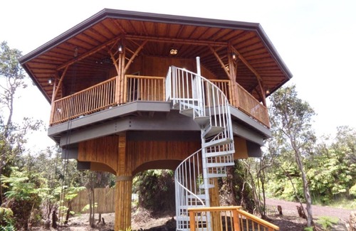 Ohia Estates Casa | Recientemente listado - Big Island Bamboo Treehouse