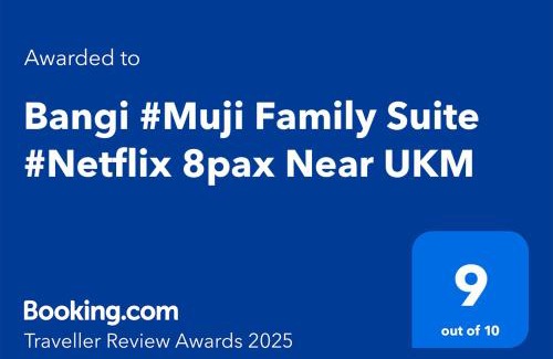 Kajang Apartamento | Bangi #Muji Family Suite #Netflix 8pax Near UKM