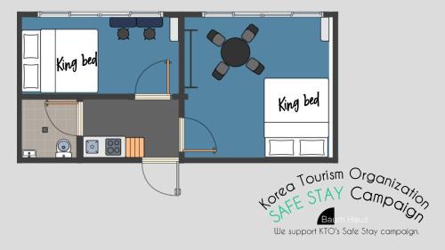 Busanjin Apartamento | BAUM HAUS Licensed Jeonpo Center 2BR Elevator 3min Stn