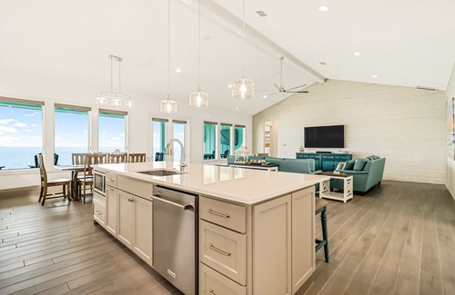Rockport Casa | Bayfront water-view home with outdoor pool, lovely patio, hammock, fishing dock