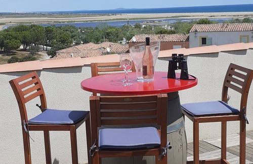 Saint-Pierre-la-Mer Villa | VISTA PANORÁMICA DE LA CASA / TECHO DE PONDS - MAR Y GARRIGUE-SIN VISA