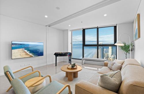 Surfers Paradise Apartamento | Beachfront Luxury Skyhome Ocean 3BR with Parking