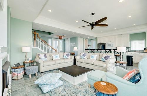 Sandhill Shores Casa | Beachfront Luxury w/ Elevator, 5 Suites, 10 Decks+Patio, Private Walkover