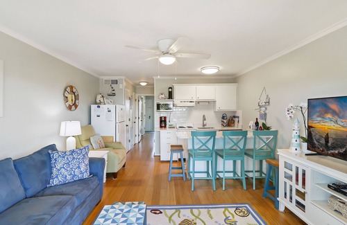 Isle of Palms Condominio | Beachfront well stocked 1 bedroom sea cabin w/ beach view, pier, community pool.