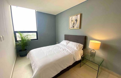 Monterrey Apartamento | Beautiful 2BR Apt, Gym, BBQ, A.C, Arena Mty