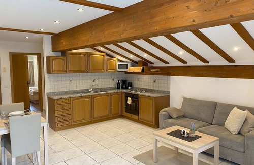 Saas Grund Apartamento | Beautiful apartment for 4 people with WIFI, balcony and pets allowed