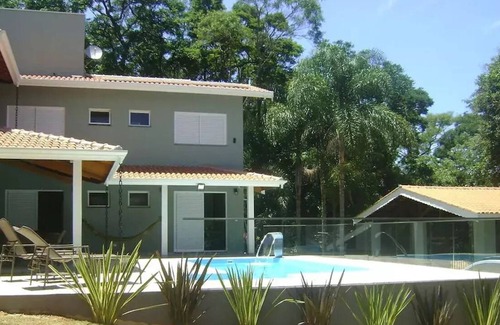 Campos de Atibaia Cabaña | Beautiful Atibaia farm, Games Room, Swimming pool, Barbecue, Wifi - DabraHouse