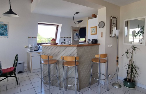 Concarneau Apartamento | hermosa vista al mar duplex en Cabellou - balcón