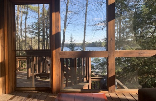 Pocono Pines Casa | Beautiful Lake Naomi Views: Lakefront w Private Beach, Fire Pit; NEW HOT TUB