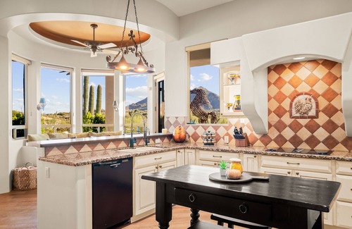 Cave Creek Casa | Beautiful Mountain View home w/ Infinity Pool, Spa, 3 Fireplaces and more.