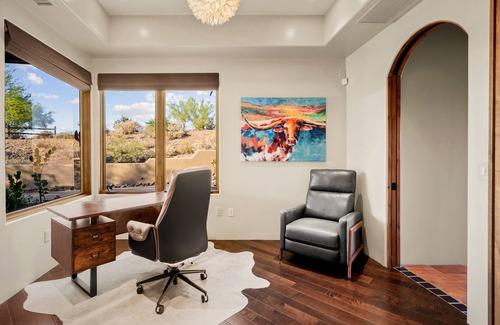 Cave Creek Casa | Beautiful Mountain View home w/ Infinity Pool, Spa, 3 Fireplaces and more.