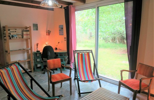 Gaillan-en-Medoc Casa | Preciosa casa de vacaciones privada para 6 personas con terraza, mascotas permitida y aparcamiento