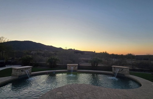 Las Sendas Casa | Beautiful spanish home on a golf course. Time to relax in our salt water pool.