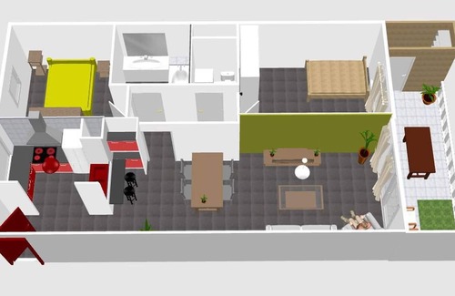 Croix-d'Argent Apartamento | Beautiful T3 With Terrace in the South