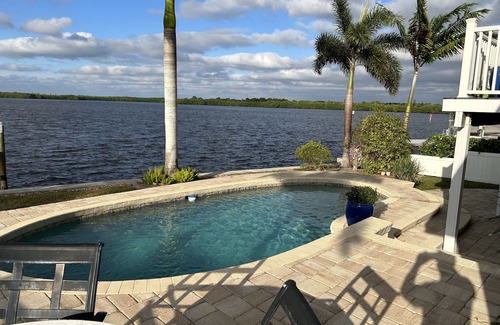 Shore Acres Casa | Beautiful Waterfront Home w/private pool and boat dock!