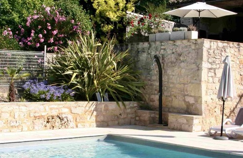 Andillac Cabaña | Hermosa casa en piedras blancas en una casa de carácter, piscina, equitación