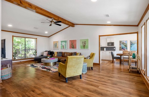 Wimberley Casa | Birdie’s Casa | VIEW with pool & guest casita