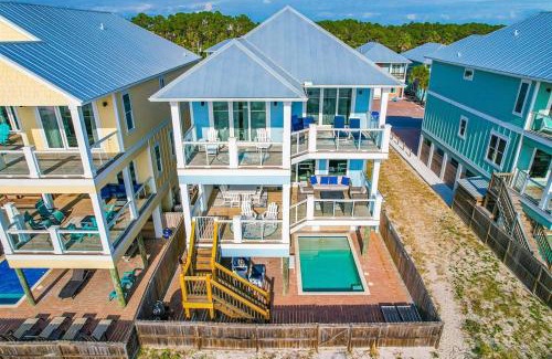 Panama City Beach Casa | Blue Heaven on the Beach Gulf Front Sleeps 20 6 Br Heated Private Pool
