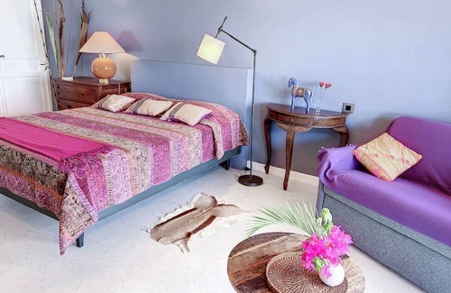 Grand Case Casa | Blue Room in Villa Diamant, pool, sea view